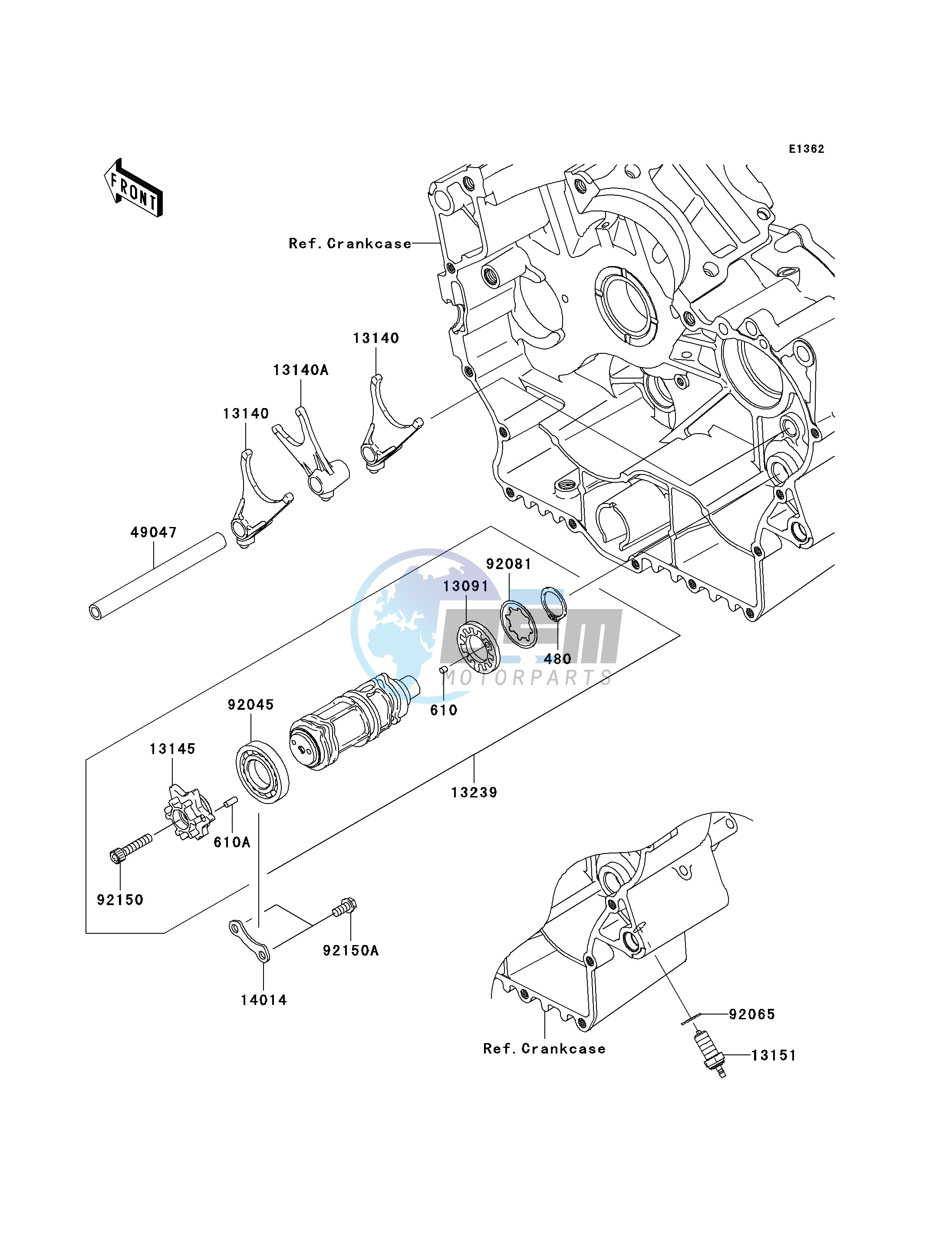 GEAR CHANGE DRUM_SHIFT FORK-- S- -