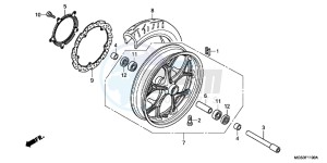 NC700XDC drawing FRONT WHEEL