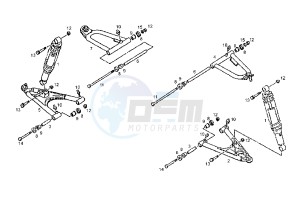 DXR QUAD - 200 cc drawing FRONT SUSPENSION