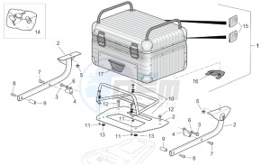 Pegaso 650 ie drawing Aluminium top box