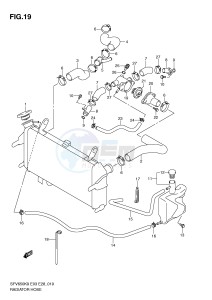 SFV650 (E3-E28) Gladius drawing RADIATOR HOSE