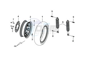 JOYMAX 125i drawing REAR WHEEL / REAR SUSPENSION