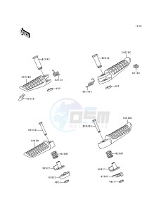 ZX 1100 F [GPZ 1100 ABS] (F1) [GPZ 1100 ABS] drawing FOOTRESTS