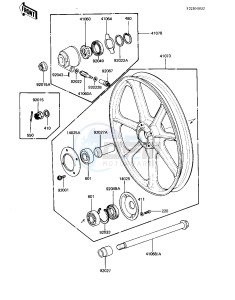 KZ 440 A [LTD] (A2-A4) [LTD] drawing FRONT WHEEL_HUB -- KZ440-A2_A3- -