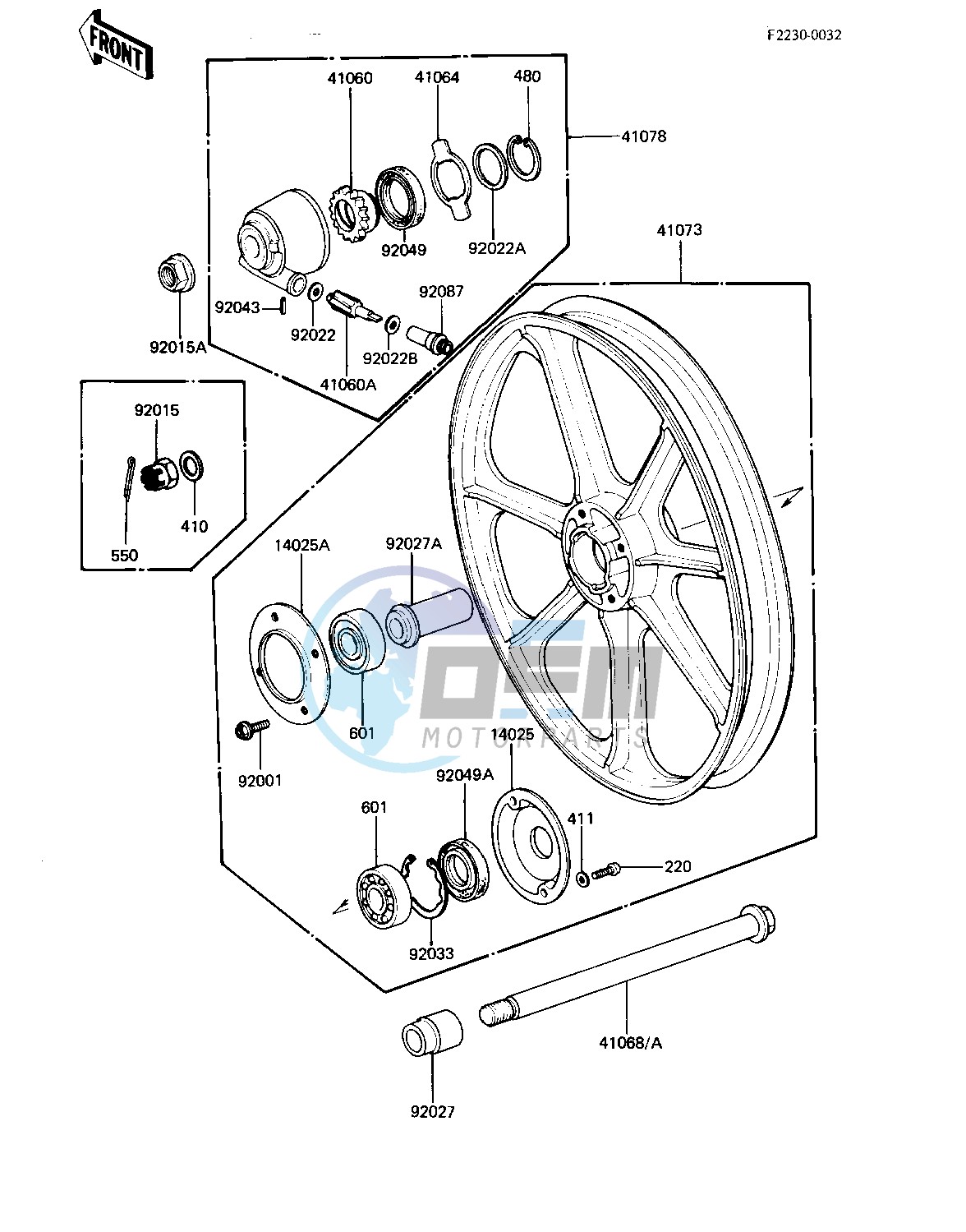 FRONT WHEEL_HUB -- KZ440-A2_A3- -