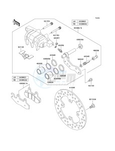 KRF 750 B [TERYX 750 4X4] (B8F) B8F drawing FRONT BRAKE