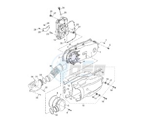 YP R X-MAX 125 drawing CRANKCASE COVER