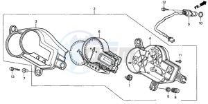 VTR1000F FIRE STORM drawing METER (1/2/3)