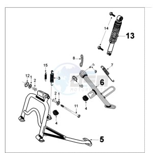 TWEET A PX drawing REAR SHOCK AND STAND