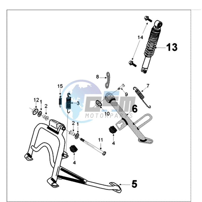 REAR SHOCK AND STAND