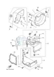 YFM90R (43DD 43DE 43DF 43DD) drawing AIR SHROUD & FAN