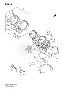 GSX1400 (E2) drawing SPEEDOMETER (MODEL K1 K2 K3 K4)