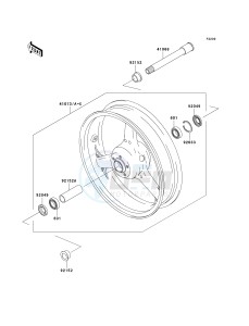 ZR 1000 A [Z1000] (A1-A3) drawing FRONT WHEEL