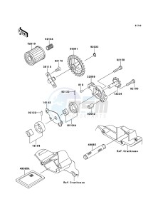 KX250F KX250ZDF EU drawing Oil Pump