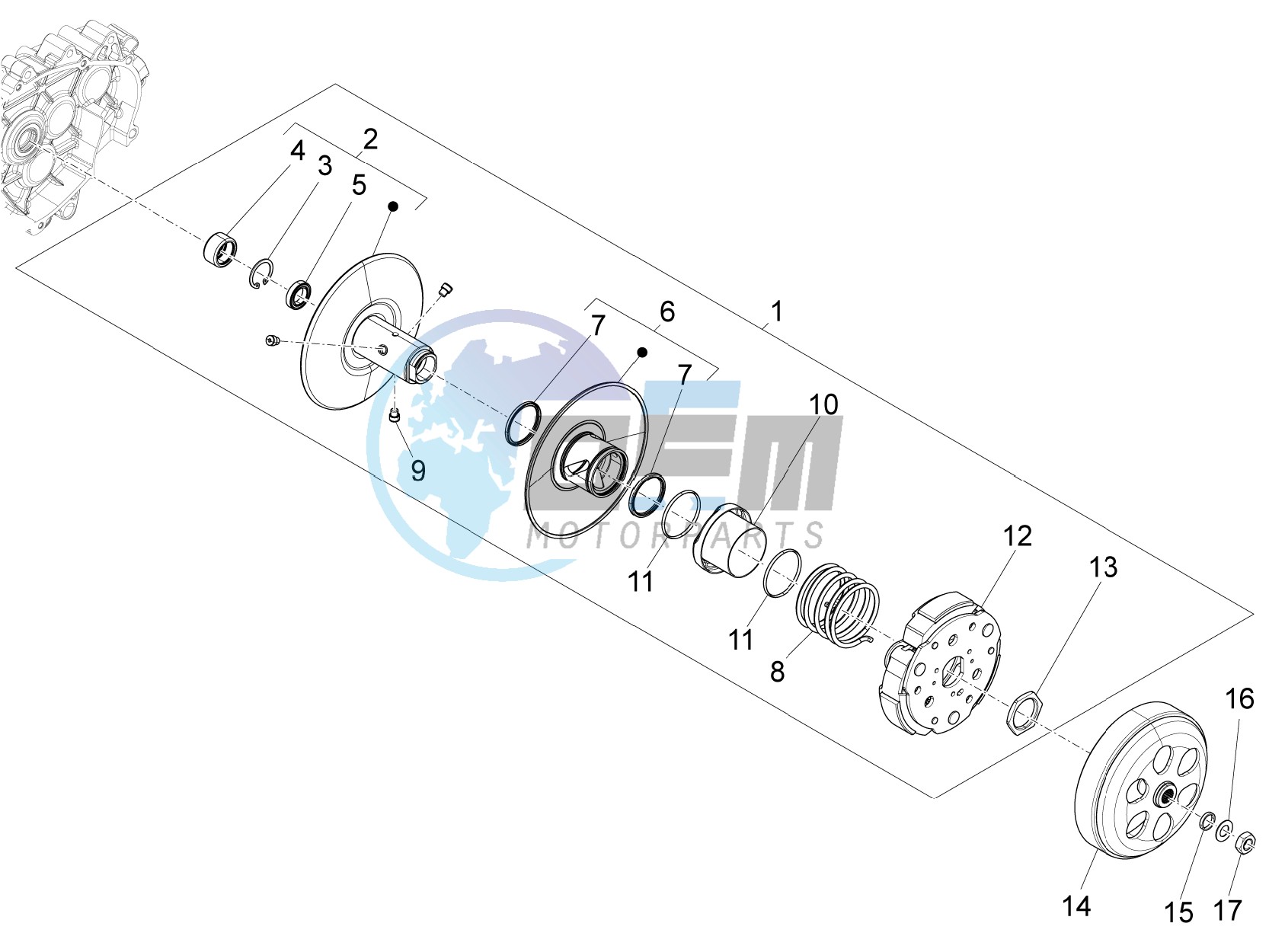 Driven pulley