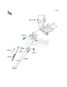 NINJA ZX-6R ZX600RBF FR GB XX (EU ME A(FRICA) drawing Stand(s)