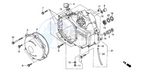 VTR1000SP VTR1000SP-2 drawing RIGHT CRANKCASE COVER