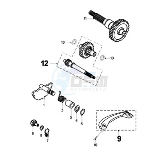 VIVA XRN A EU1 drawing DRIVE SHAFTS / KICKSTARTER