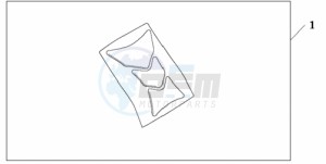 CBF600NA9 UK - (E / ABS MKH) drawing TANK PAD HONDA WING LOGO