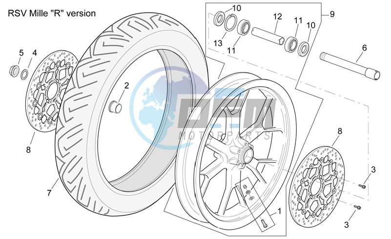 Front wheel RSV Mille "R" Version