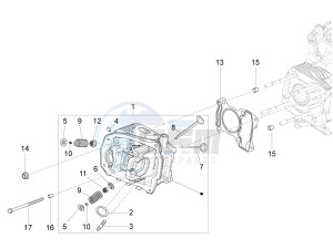 150 Sprint 4T 3V ie (APAC) (AU, CD, EX, JP, RI, TH) drawing Head unit - Valve