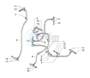 Beverly 500 drawing Brake piping