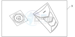 CBF1000TA UK - (E / ABS MKH) drawing TANKPAD / FUEL LID COVER