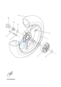 NS50F NITRO 4 (1GB2) drawing REAR WHEEL