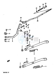 DR125S (E2) drawing STAND - REAR BRAKE