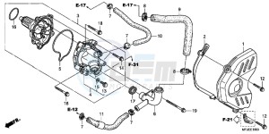 CBR600RRC drawing WATER PUMP