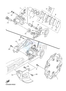 WR450F (1DXD 1DXB 1DXC 1DXE) drawing REAR BRAKE CALIPER