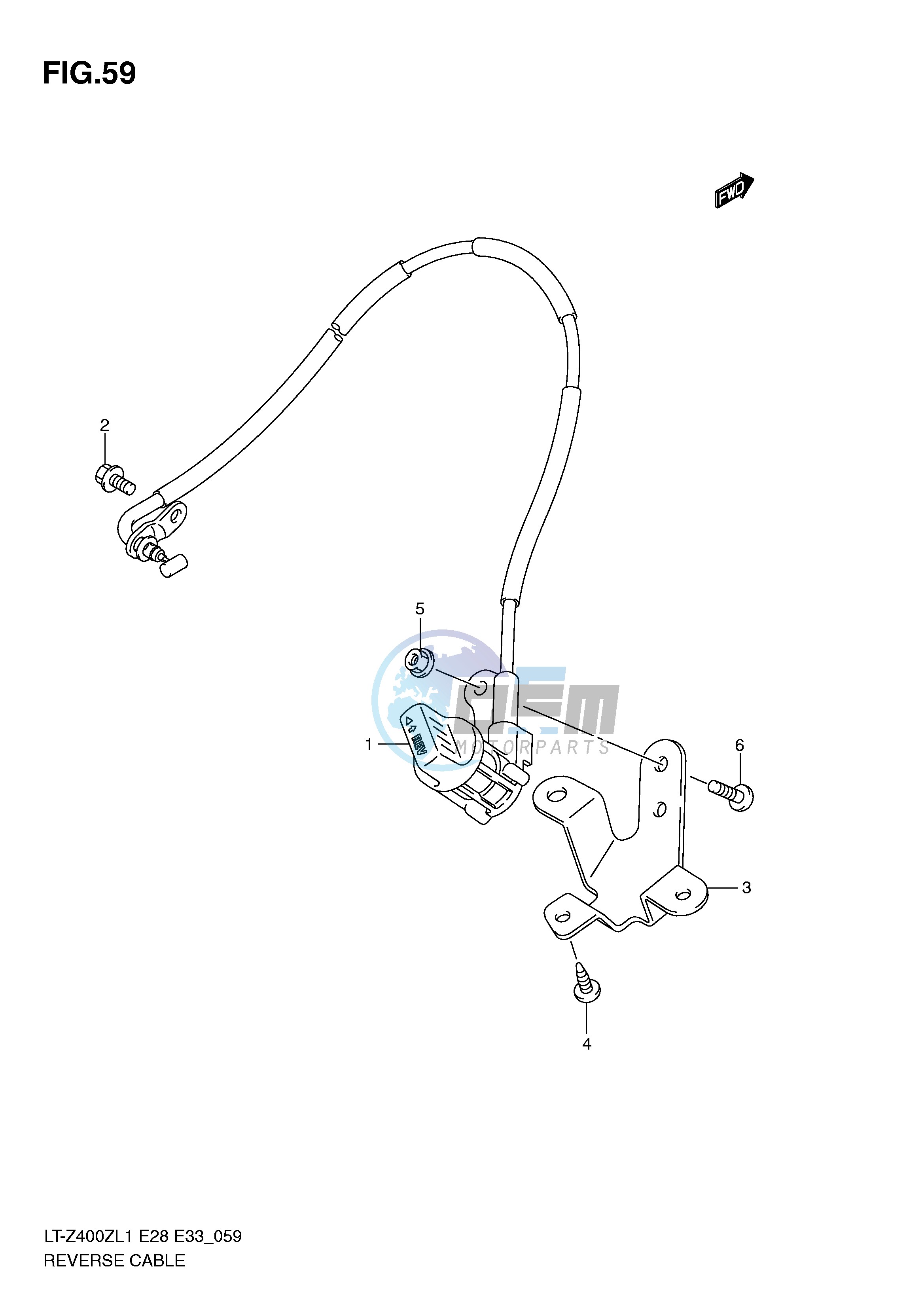 REVERSE CABLE (LT-Z400L1 E28)