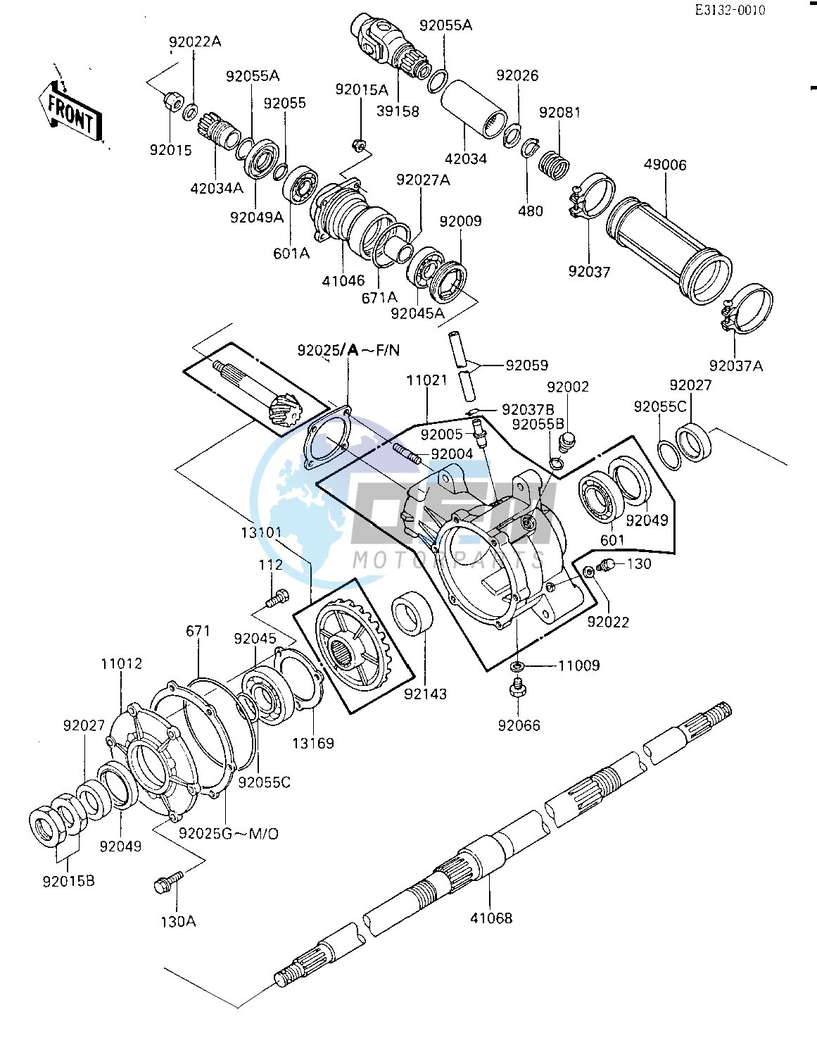 DRIVE SHAFT_FINAL GEARS_REAR AXLE -- -E_NO. 015127- -