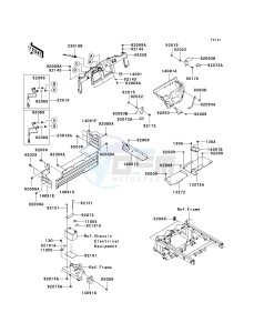 KAF 620 N[MULE 4010 4X4 HARDWOODS GREEN HD] (N9F) N9F drawing FRAME FITTINGS