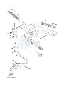 XC125R MAJESTY S (2PE1) drawing STEERING HANDLE & CABLE