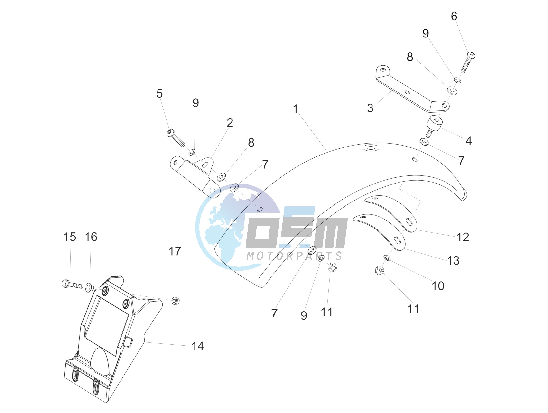 Rear body I- Mudguard