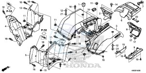 TRX500FA6F TRX500FA ED drawing REAR FENDER