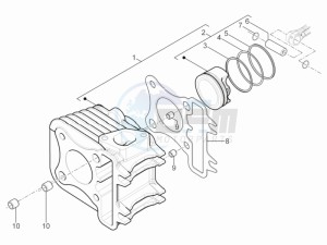 SR Motard 125 4t e3 drawing Cylinder-piston-wrist pin unit