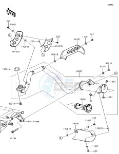 KLX110 KLX110CHF EU drawing Muffler(s)