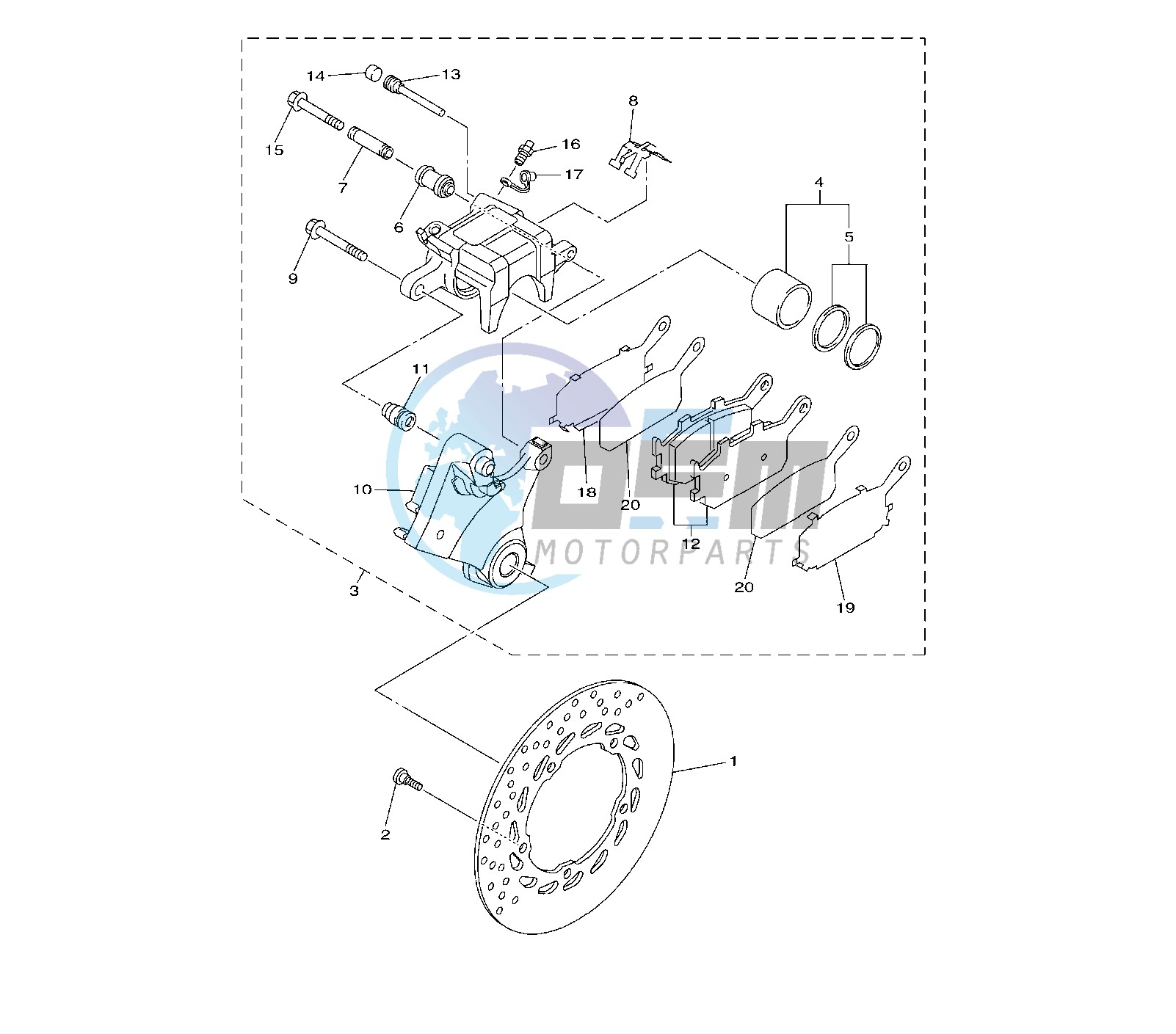 REAR BRAKE CALIPER