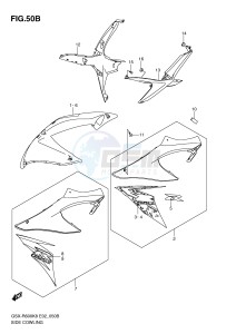 GSX-R600 (E2) drawing SIDE COWLING (MODEL L0)