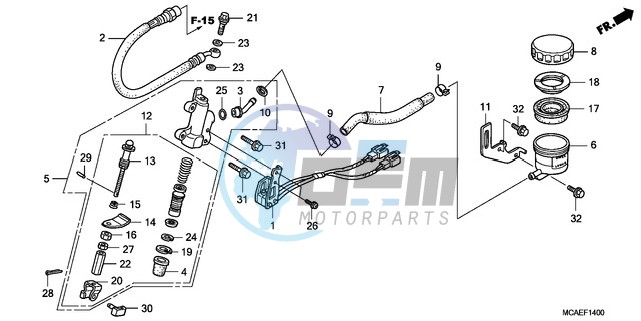 REAR BRAKE MASTER CYLINDER