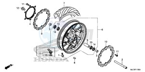 CBR650FAH 2ED - (2ED) drawing FRONT WHEEL