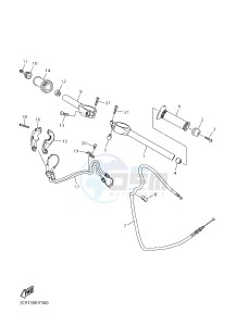 YZF-R1 998 R1 (2CR1 2CR2) drawing STEERING HANDLE & CABLE