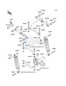 KLF300 KLF300B6F EU GB drawing Rear Suspension