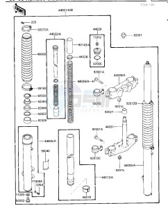 KDX 200 C [KDX200] (C1-C3) [KDX200] drawing FRONT FORK