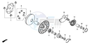 NVS504SH 502 drawing DRIVE FACE/ KICK STARTER SPINDLE