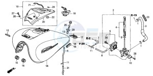 VTX1300S drawing FUEL TANK (VTX1300S4/5/6/7)