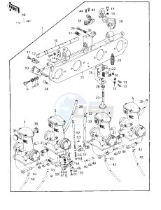 KZ 1000 D [Z1R] (D3) [Z1R] drawing CARBURETOR ASSY -- USA- - -- 80 D3- -