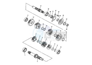 YZ F 450 drawing TRANSMISSION